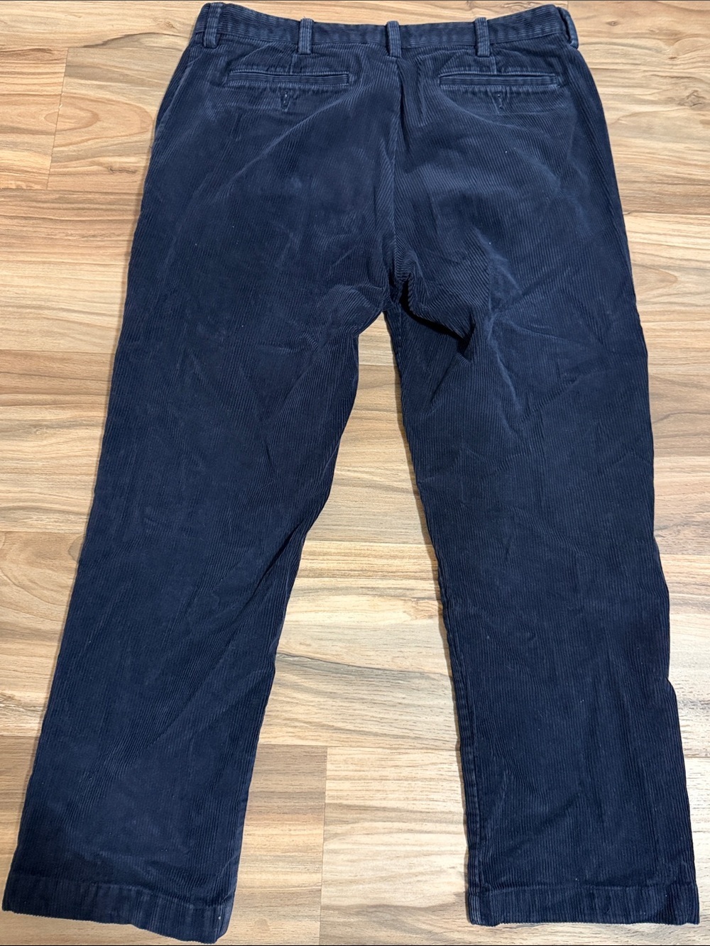LL Bean Mens Classic Fit Corduroy Pants Navy 35x28 Stretch Cotton Straight Leg - Picture 8 of 8